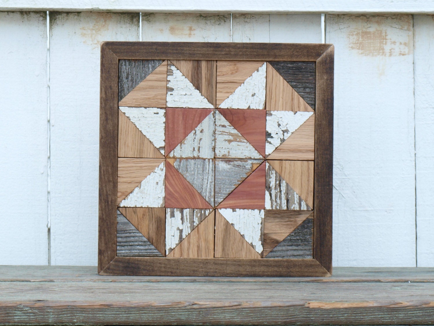 wooden quilt block reclaimed barn quilt by IlluminativeHarvest