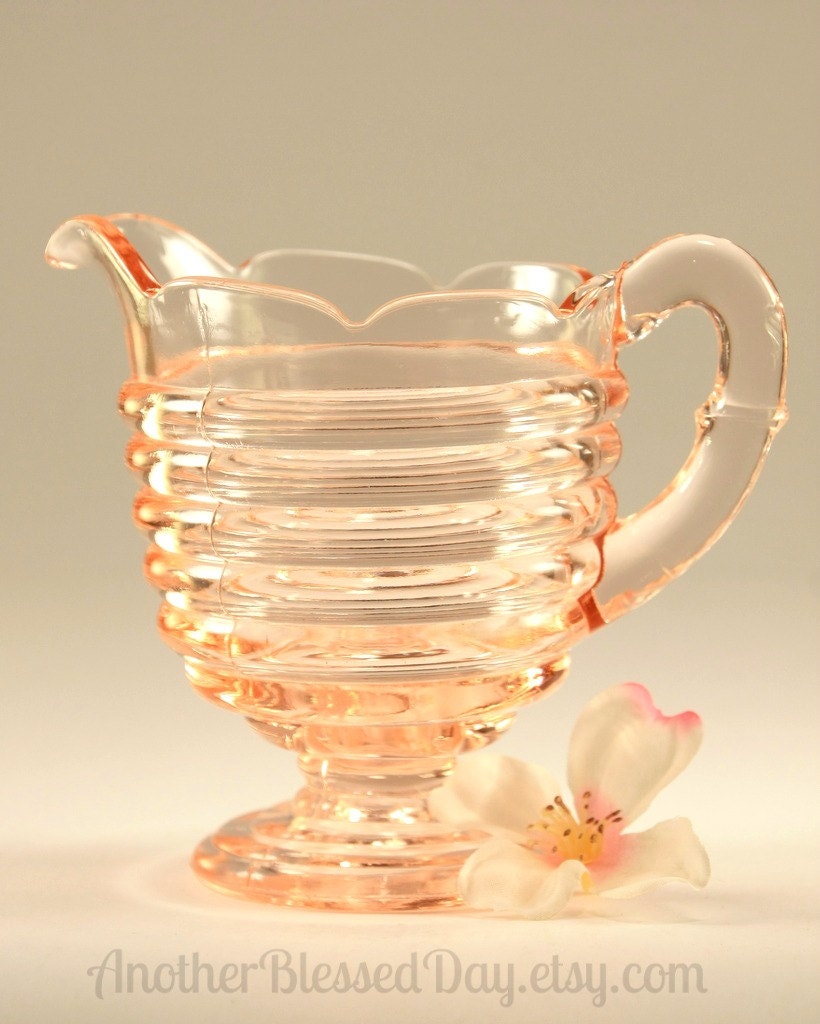 Vintage Pink Depression Glass Ribbed Creamer – Haute Juice