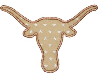 Texas Longhorn Iron On Patches