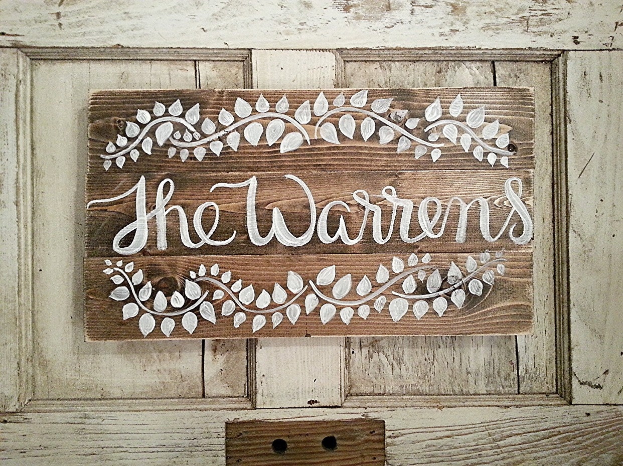 Rustic Home  Decor  Last Name  Sign Custom Order