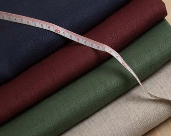 1 Yd 100% Flax Linen Fabric - 47 Colors - Medium Weight Dyed 100 Percent Ecofriendly Pure Flax Linen Fabric