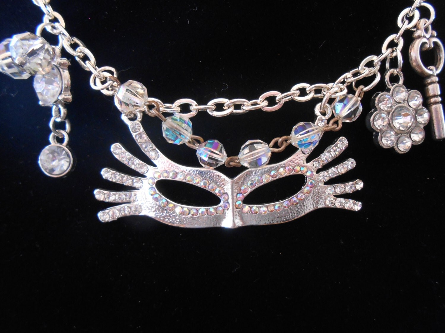 Masquerade Ball Mask Necklace by RebelHealingHeart on Etsy