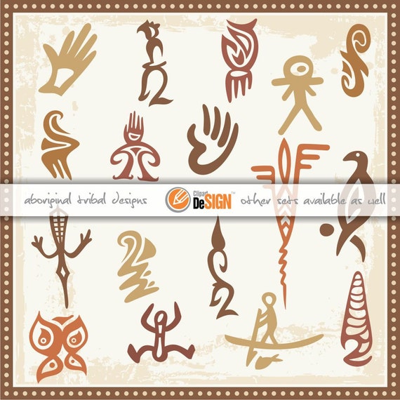 Aboriginal Vector Art Wall Decals Ornaments Australian