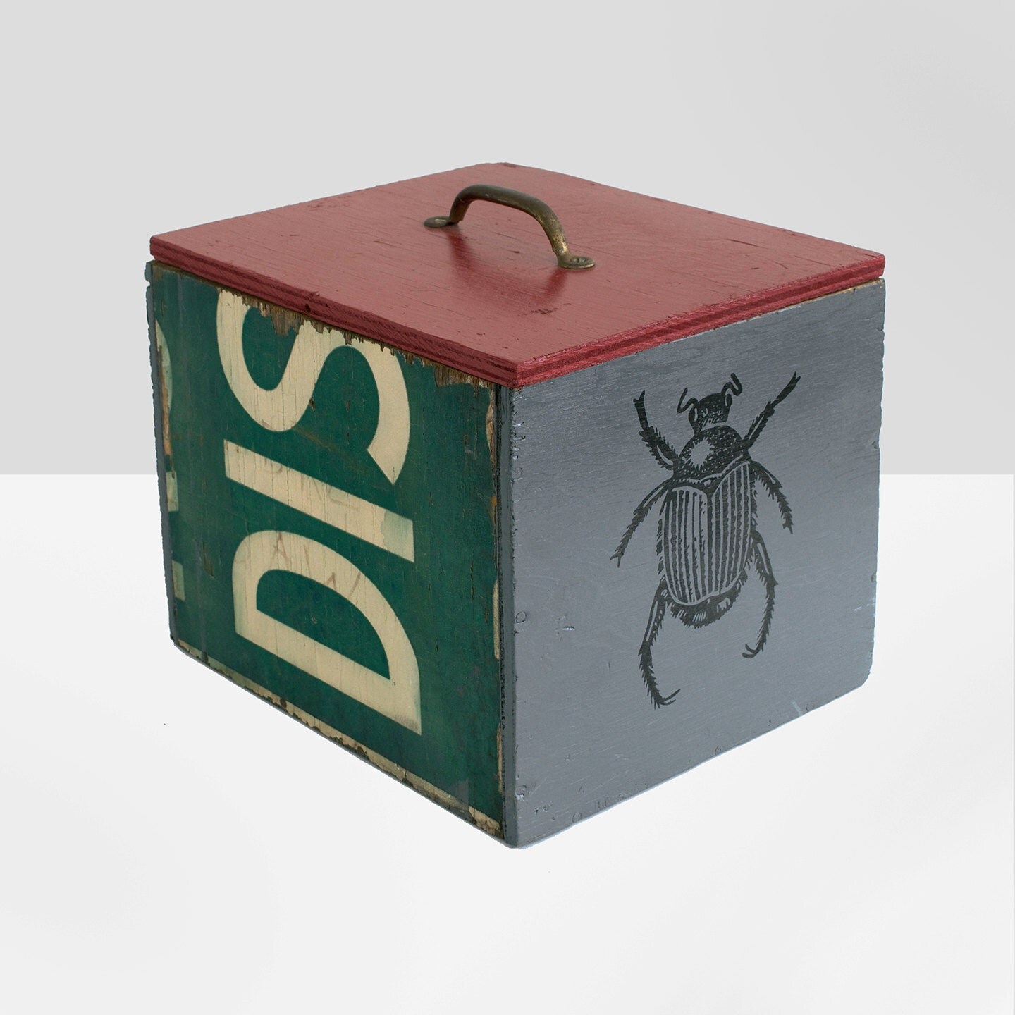 hand made box vintage box hand drawn box wooden box artist