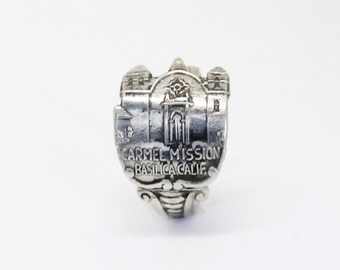 carmel mission ring, spoon ring, catholic ring, american ring , Mission San Carlos Borroméo ring