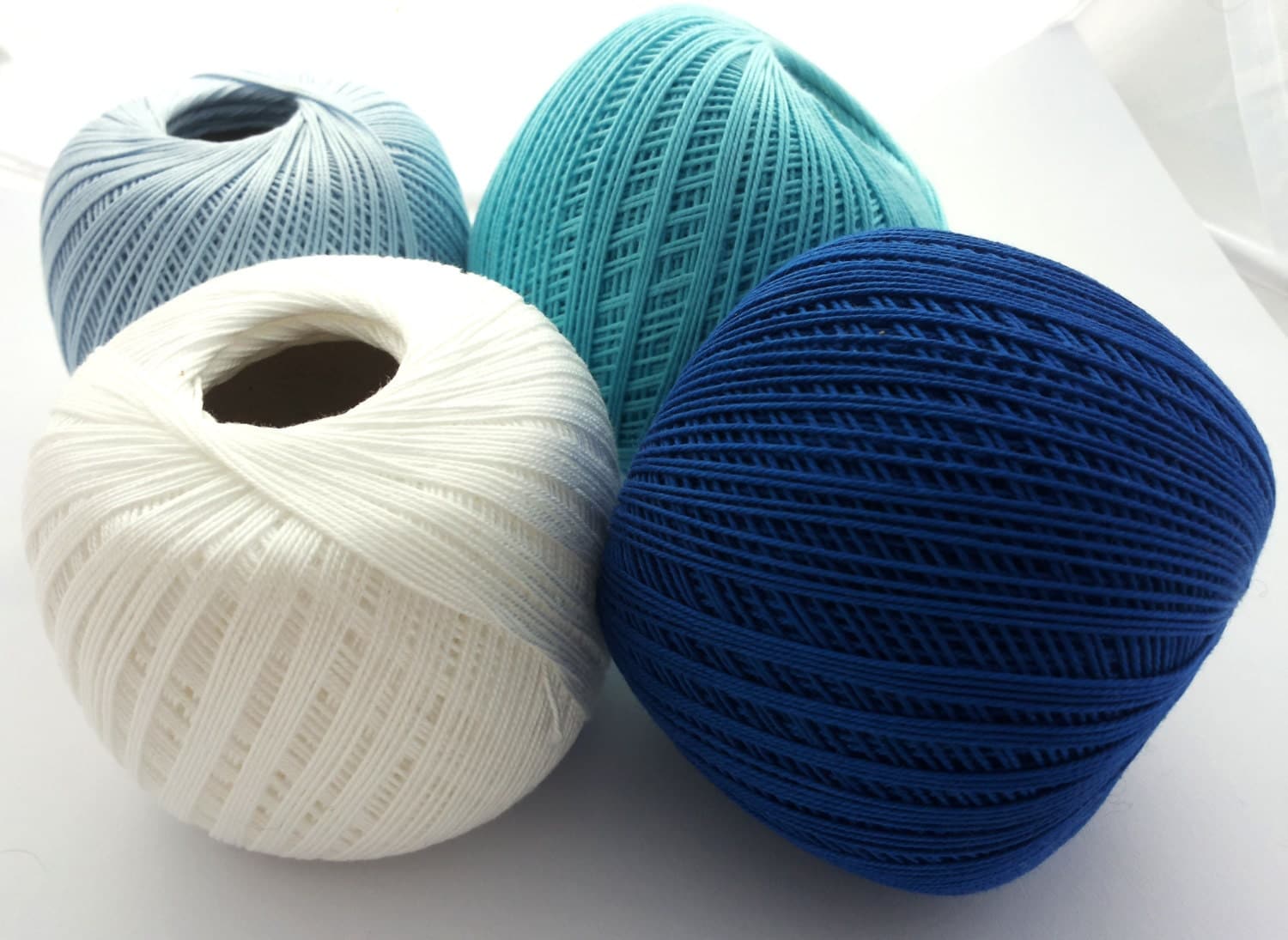 4 x crochet cotton yarn 10 size 10 thread 3 ply cotton
