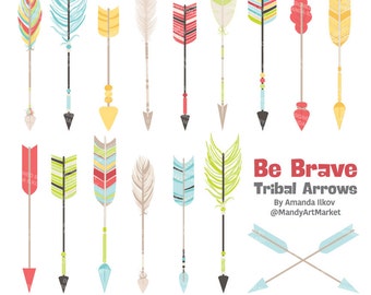 Premium Bohemian Arrows Clip Art & Vectors Arrow by AmandaIlkov