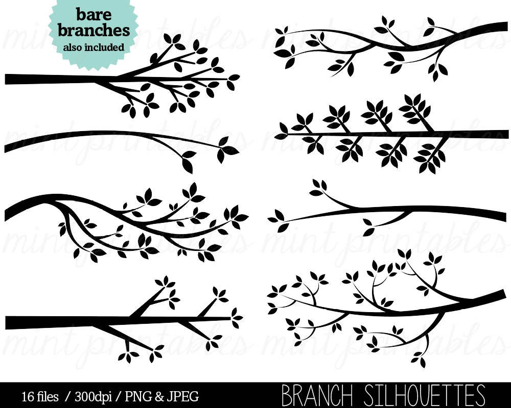 Branch clipart Tree Branch Silhouette Clip art Tree