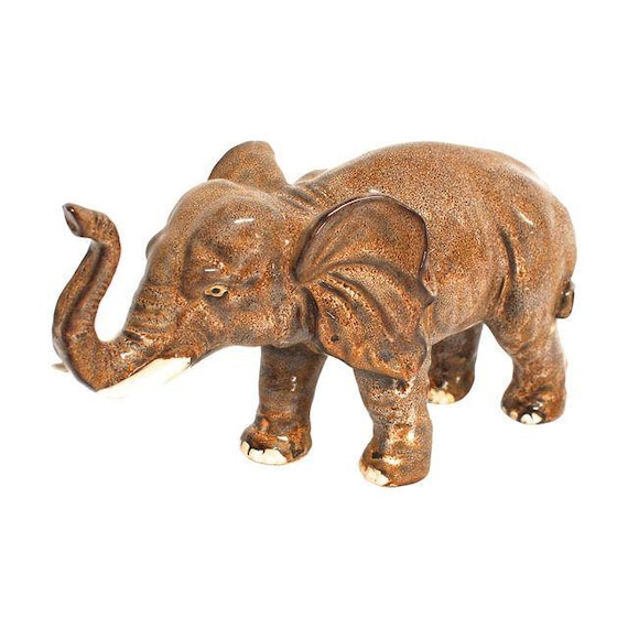 Large Ceramic African Elephant Statue by ErinLaneEstate on Etsy