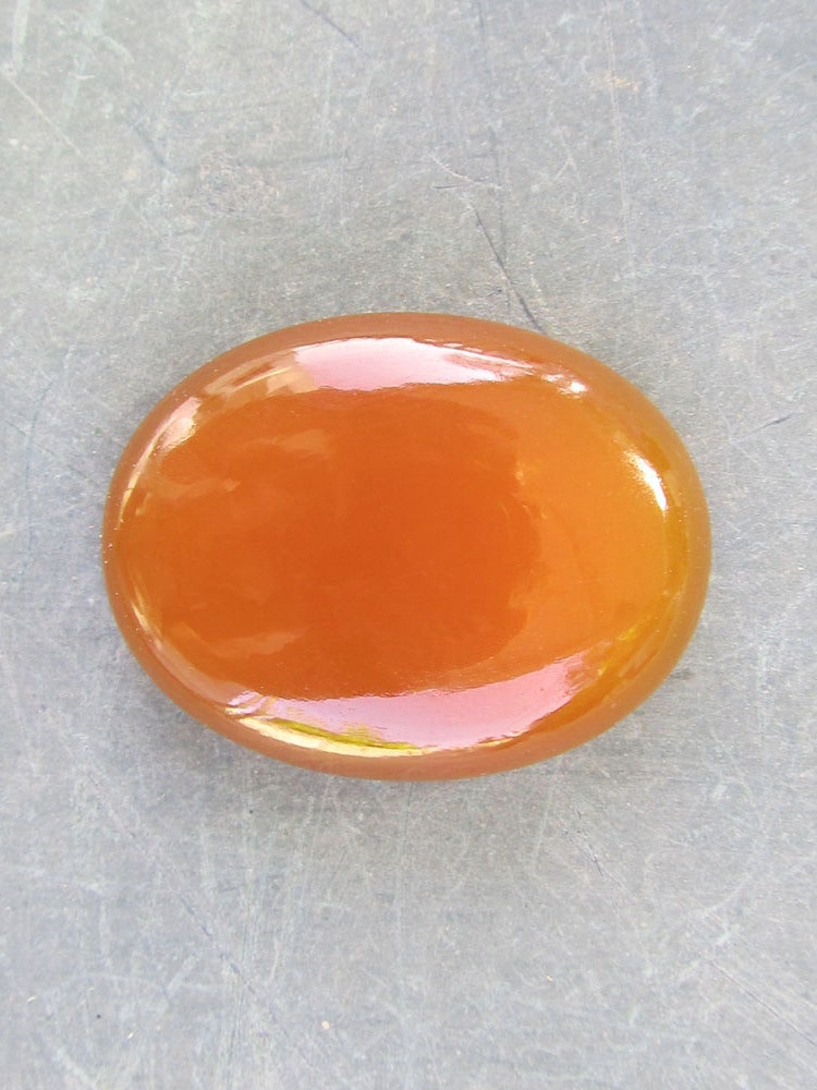 30x23x4mm orange carnelian agate oval cabochon