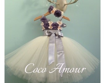 Vintage inspired Tutu Flower Girl Dress, wedding, bridesmaid, tutu dress. Custom made, all ages