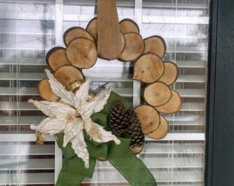 Wooden Winter Wreath