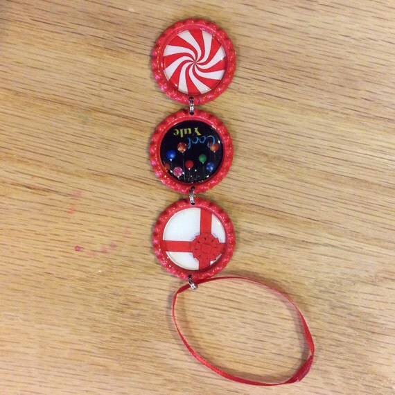 bottle cap christmas ornament by denisescaps on etsy bottle cap christmas ornament by denisescaps on etsy