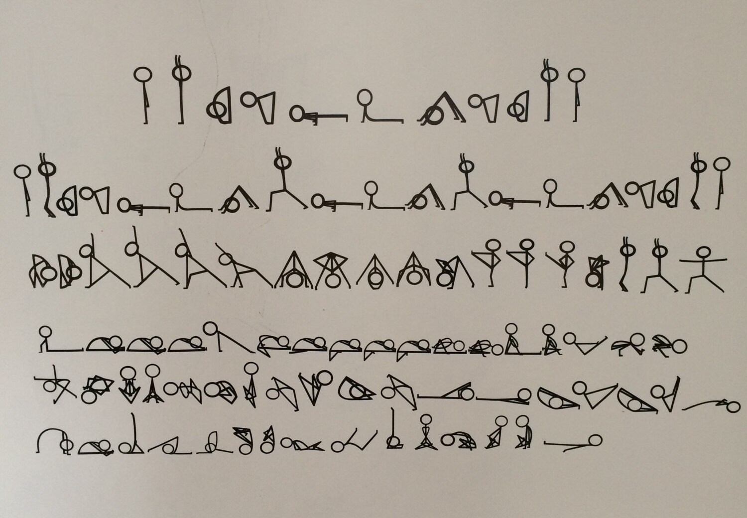 Full Ashtanga Primary Series Yoga Stick Men