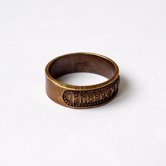 Rune ring Runes Elder futhark Viking ring Viking jewelry