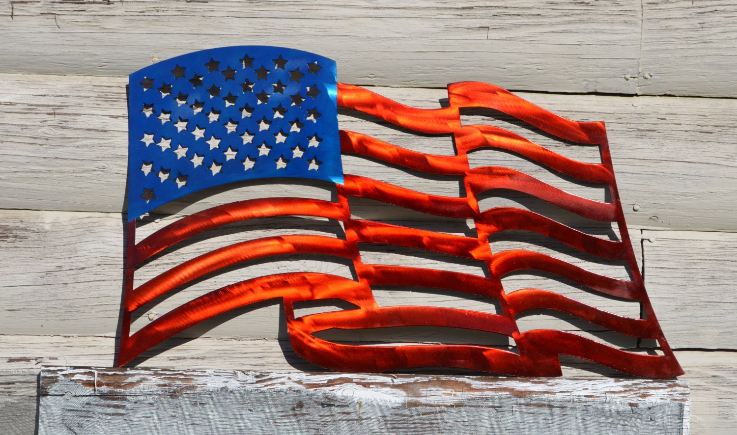 Plasma cut American Flag by BittsofSteel on Etsy