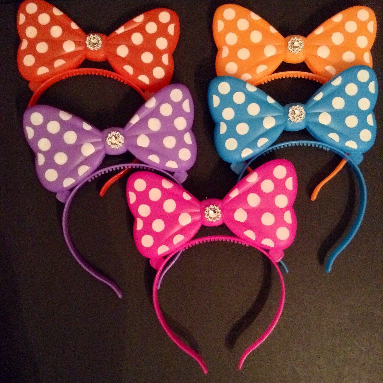12 Minnie Mouse Bow light up by InAweCreationbyDiana on Etsy