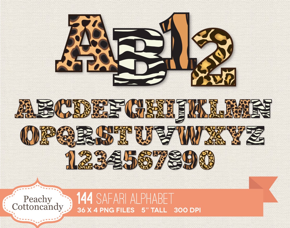 buy 2 get 1 free 144 digital safari alphabet clip art animal