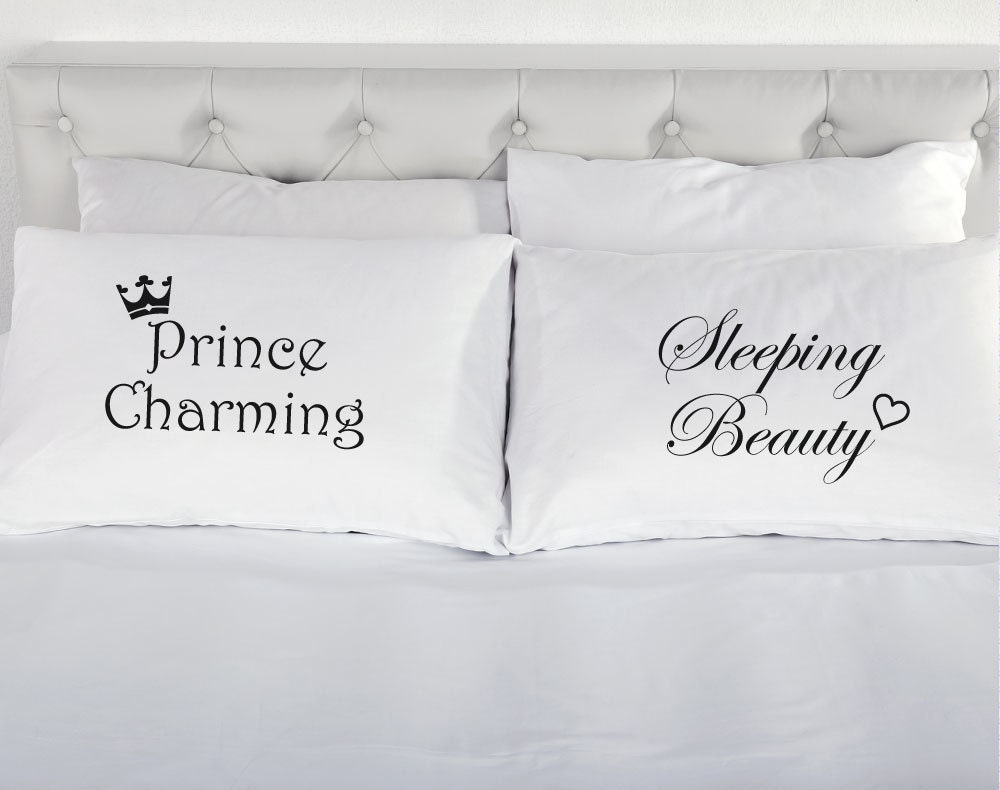 Prince Charming Sleeping Beauty Pair Pillowcases Printed