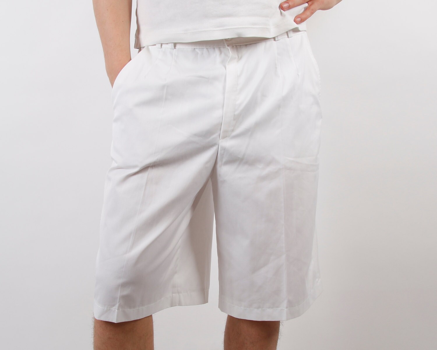 White Golf Shorts Bright White Men Bermudas Knickers