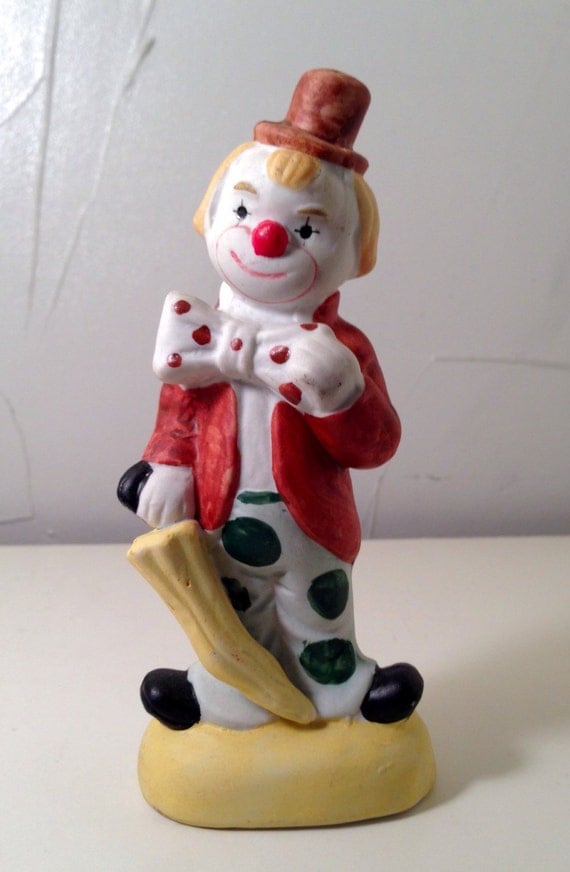 Hobo Clown Figurine Colorfully Hand Painted by SouthernPearlz