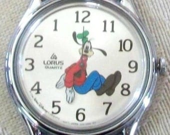 Disney Lorus Backwards Goofy Watch! New!