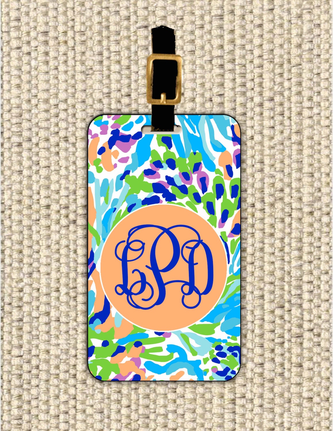 lilly luggage tag