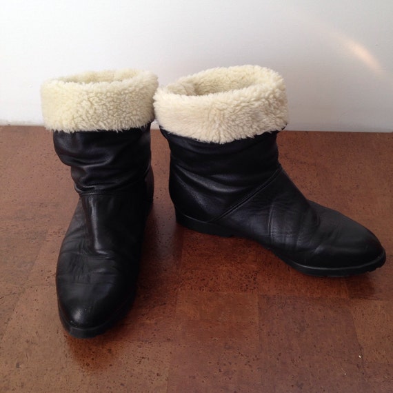 80s Vintage // Sz // SHEARLING // Leather by MysticClutterVintage