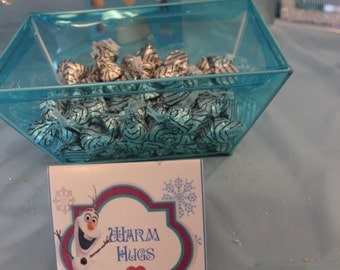 Frozen party food cards set- preprinted and cut