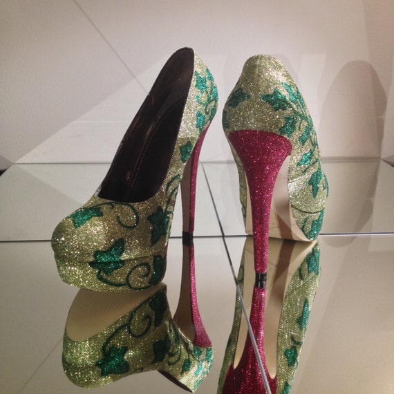 Poison Ivy Inspired High Heel Shoes