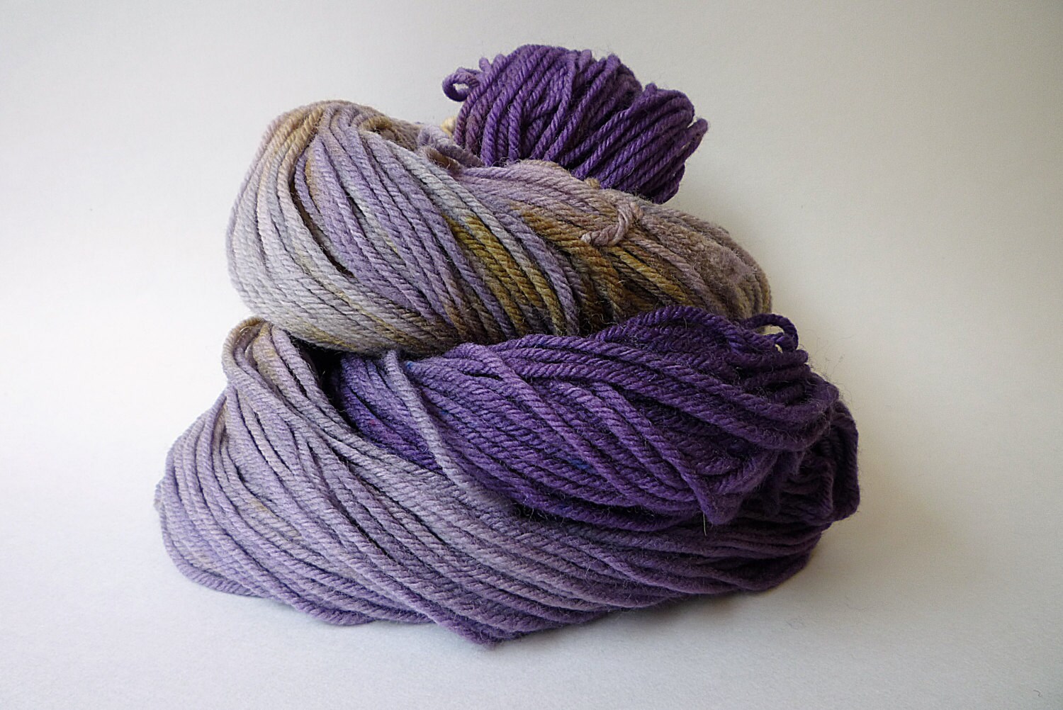 Hand Dyed Yarn Worsted Weight Yarn Superwash Merino Wool