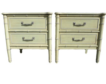 Henry Link Bali Hai Matching Pair Set of 2 (Two) Faux Bamboo