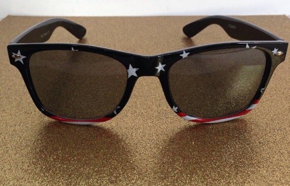 Black American Flag Personalized Wayfarer Sunglasses 