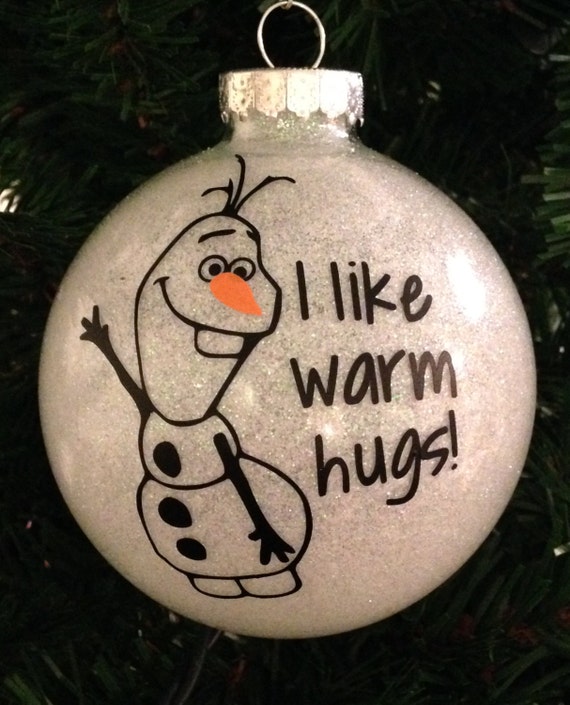 Download Frozen Inspired Olaf Christmas Glitter Ornament I by MakeItAmy