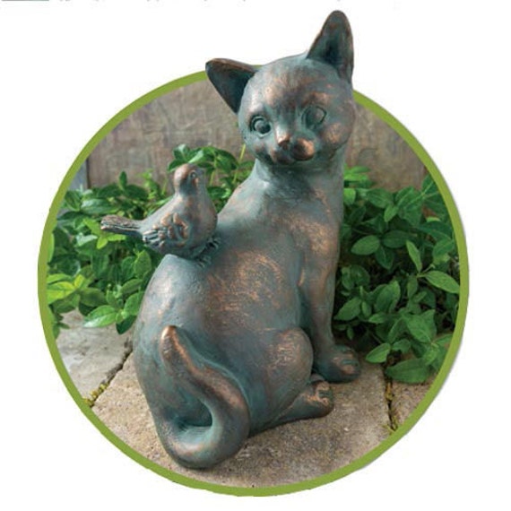 cat garden figurine