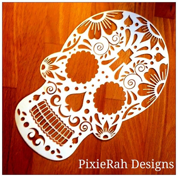 Sugar Skull Paper Cutting Template PERSONAL USE