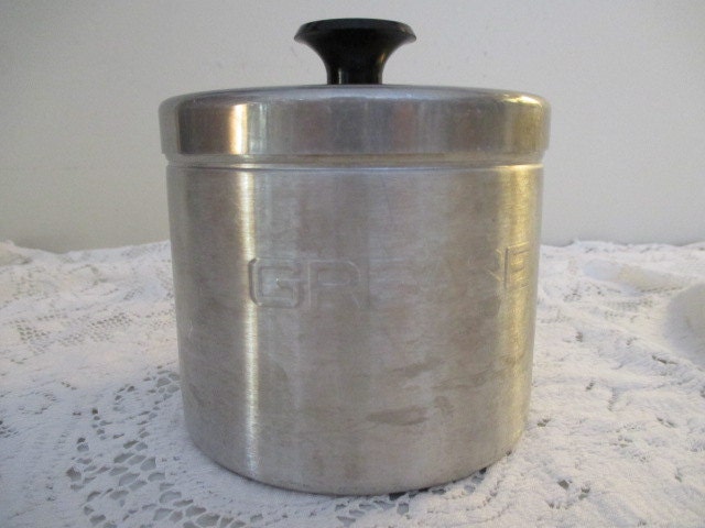 Vintage Metal Grease Container Antique Grease Container