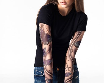 tattoo t shirt with mystic cat tattoo sleeves temporary tattoo t shirt with mystic cat tattoo sleeves temporary