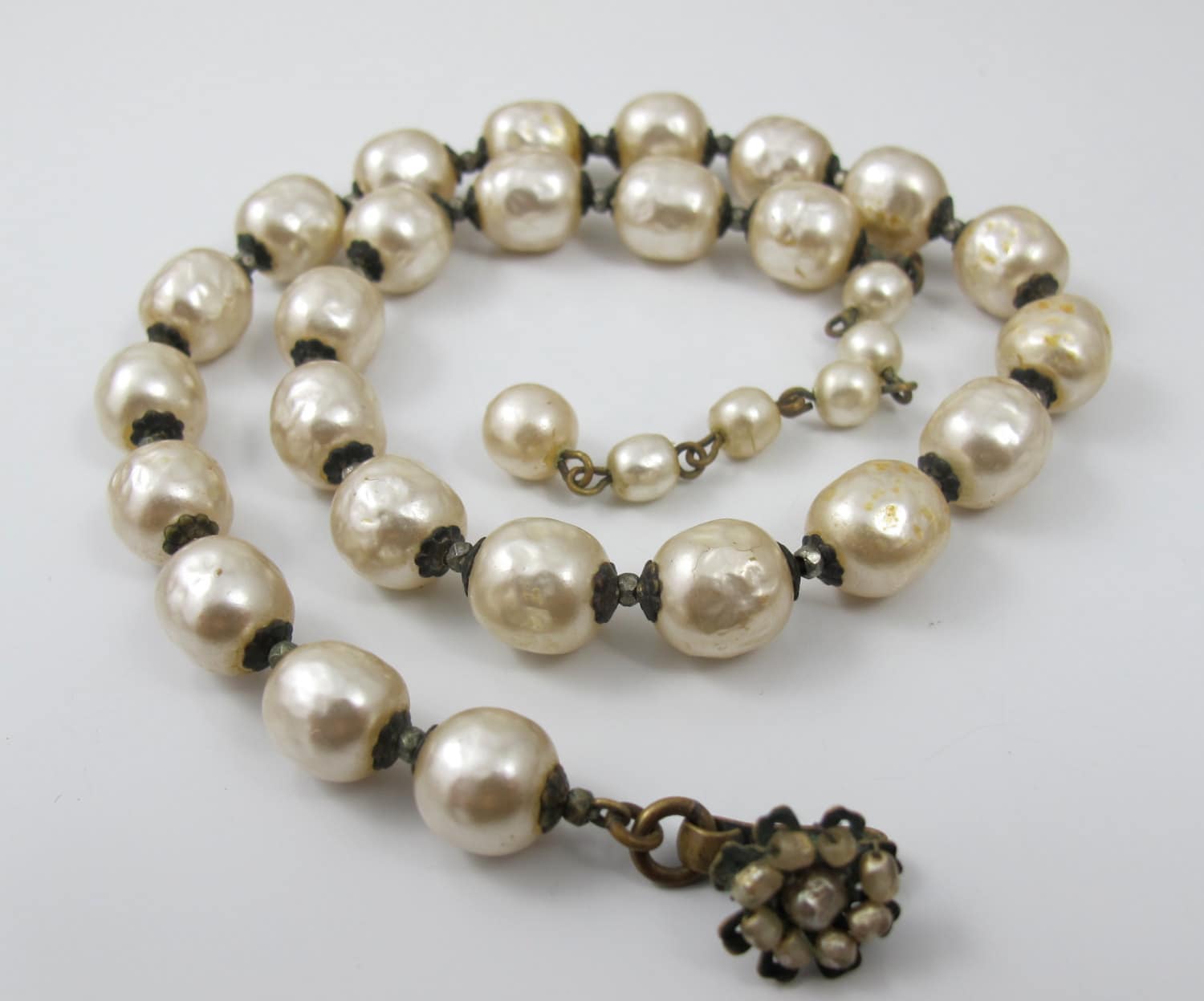Vintage Miriam Haskell Necklace Baroque Pearl by TonettesTreasures