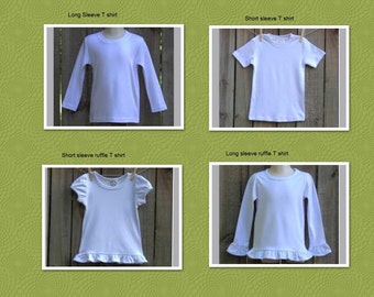 PHOTOS of Blanks Boutique T-shirts and Onesie Styles And Size Charts DO NOT purchase this listing