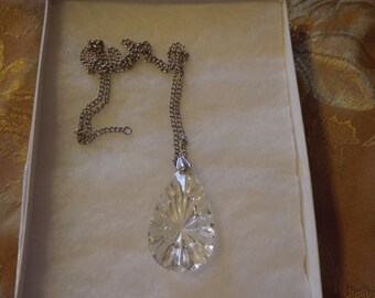 Vintage Avon Lucite Teardrop Necklace