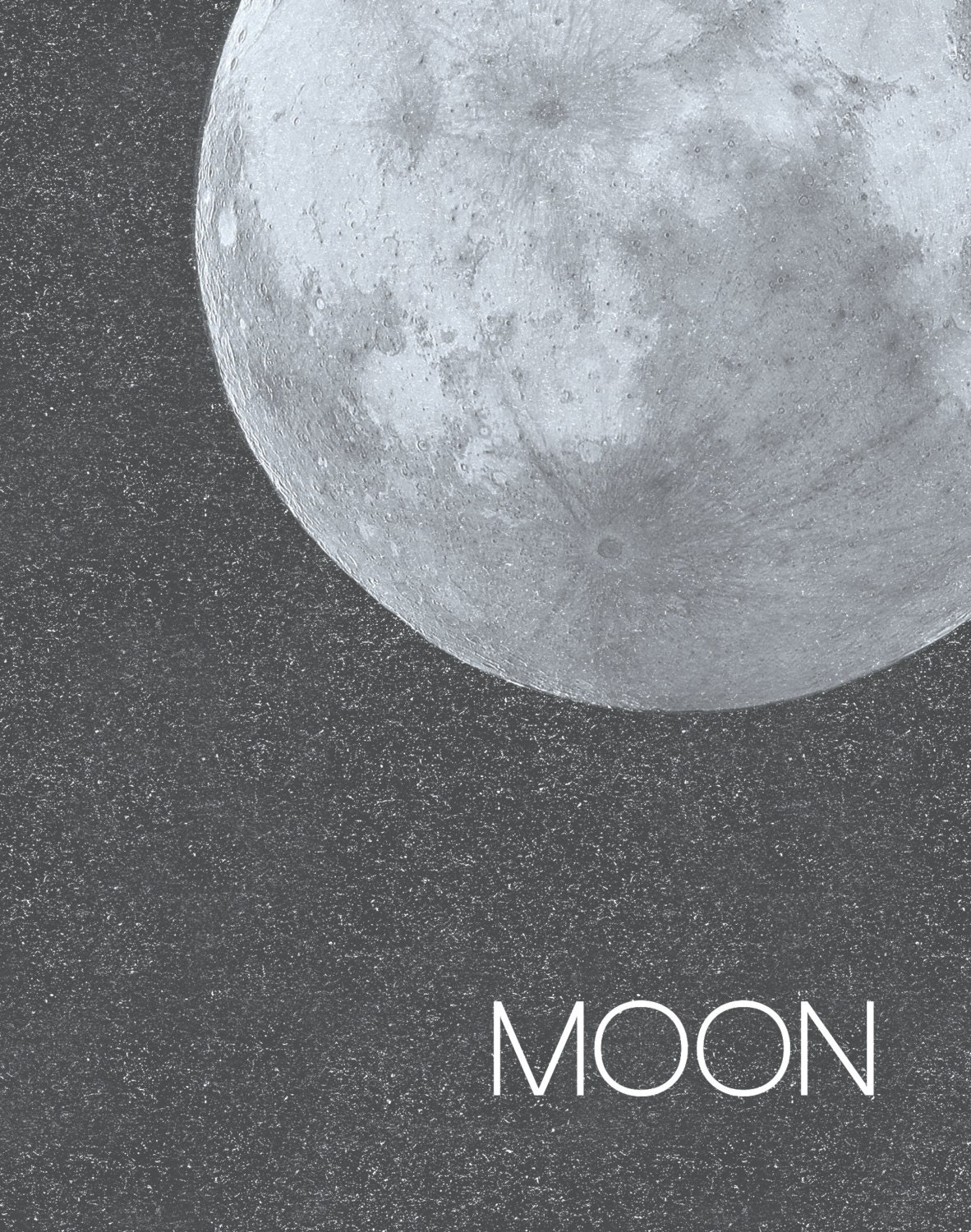 Moon Poster Full Moon Moon Art Minimalist Art by MondayMoonDesign