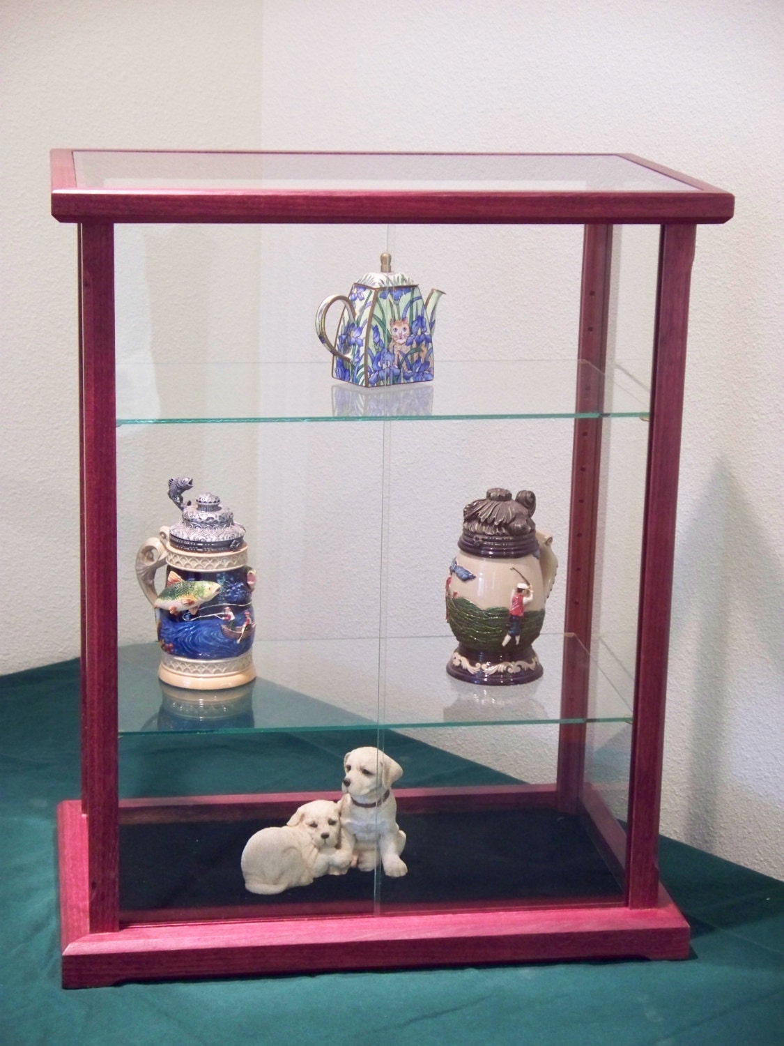 Wood and Glass Display Case for Dolls Models by ChameleonWood