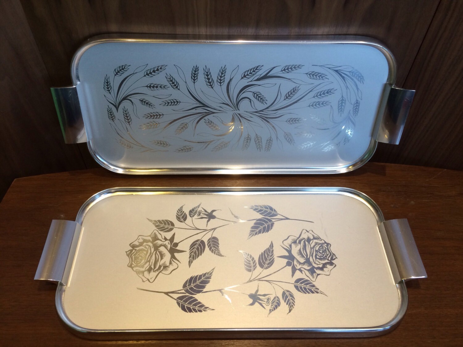 Vintage Aluminum Serving Trays