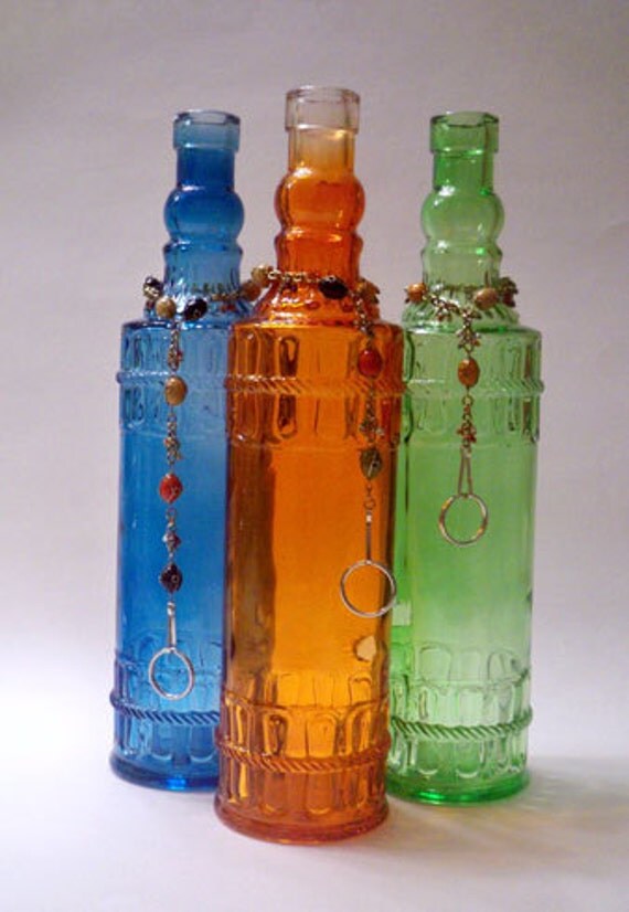 Colorful Glass Bottle Stick Incense Burner No Ash Mess Long