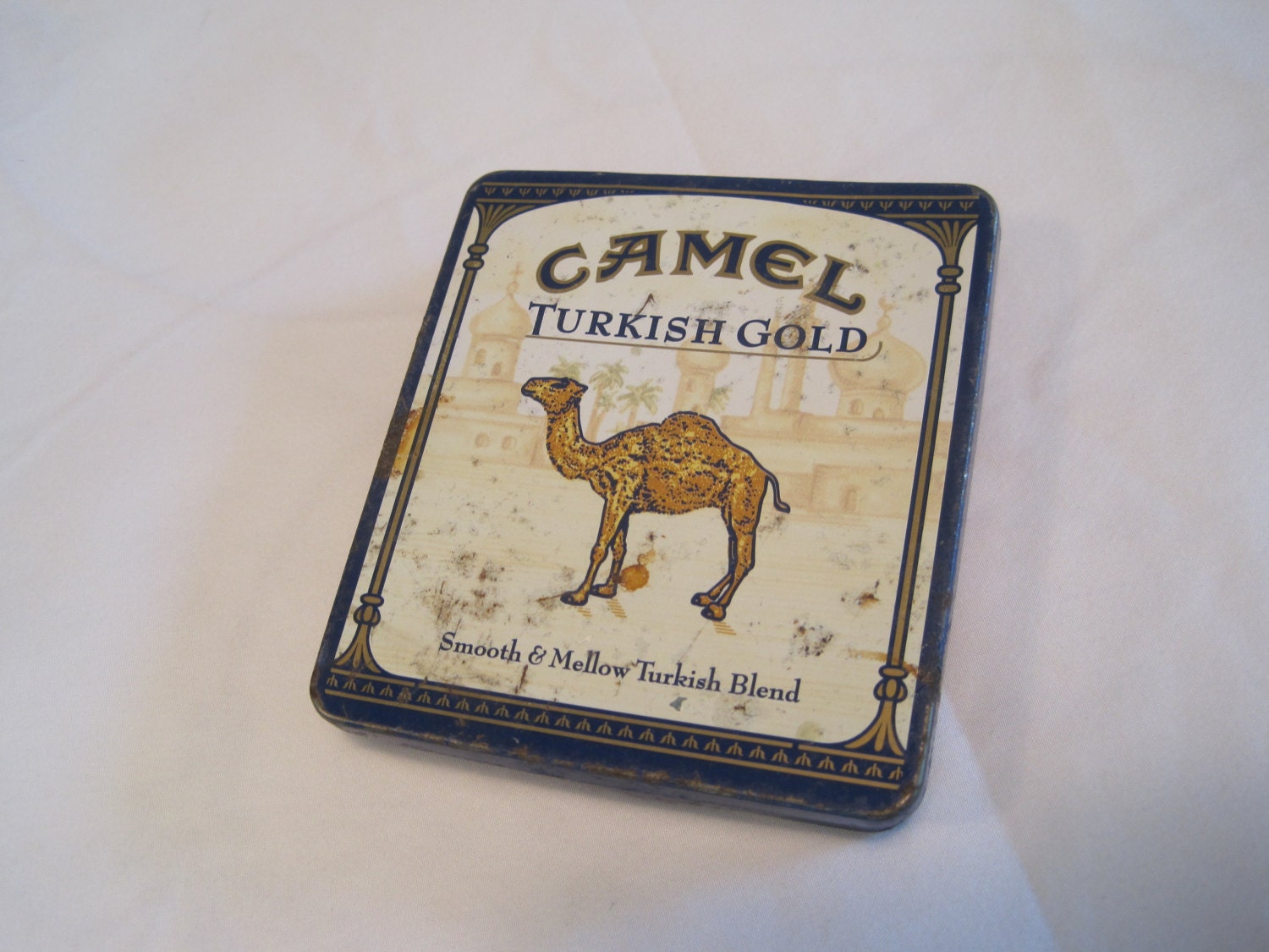 Vintage Camel Turkish Gold Cigarette Box Tin Holds 20 Class A