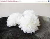 SPRING SALE 3 Artificial Chrysanthemum Silk Flowers Big White Measuring 6" Floral Hair Accessories Flower Supplies Faux Fake