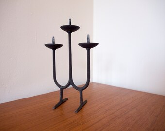 Rare Iron Dansk Candleholder by Jens Quistgaard IHQ JHQ Danish Modern Mid Century