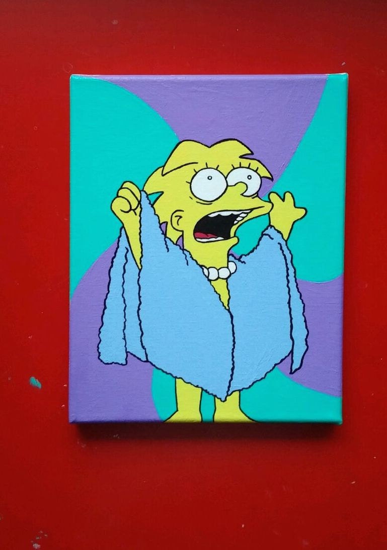 Lisa Simpson as the Lizard Queen Acrylic Painting