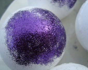 Bath Bomb, Musk with Purple Glitter, Gift for Her, Birthday Present